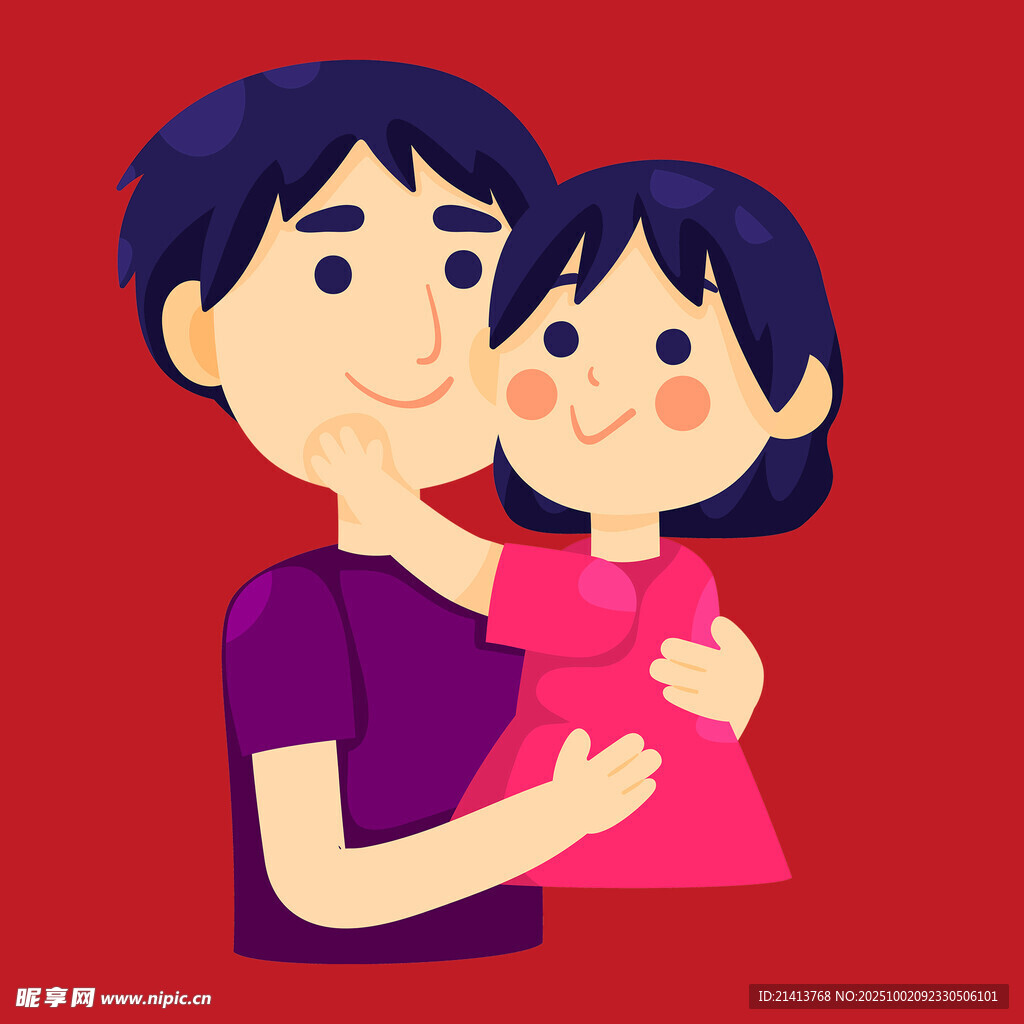 父亲抱女儿温馨瞬间