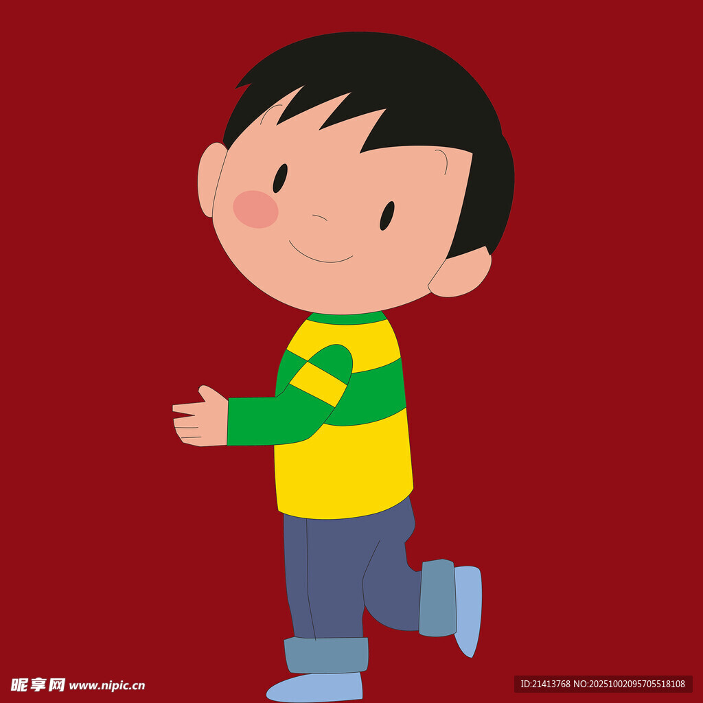 奔跑的小男孩