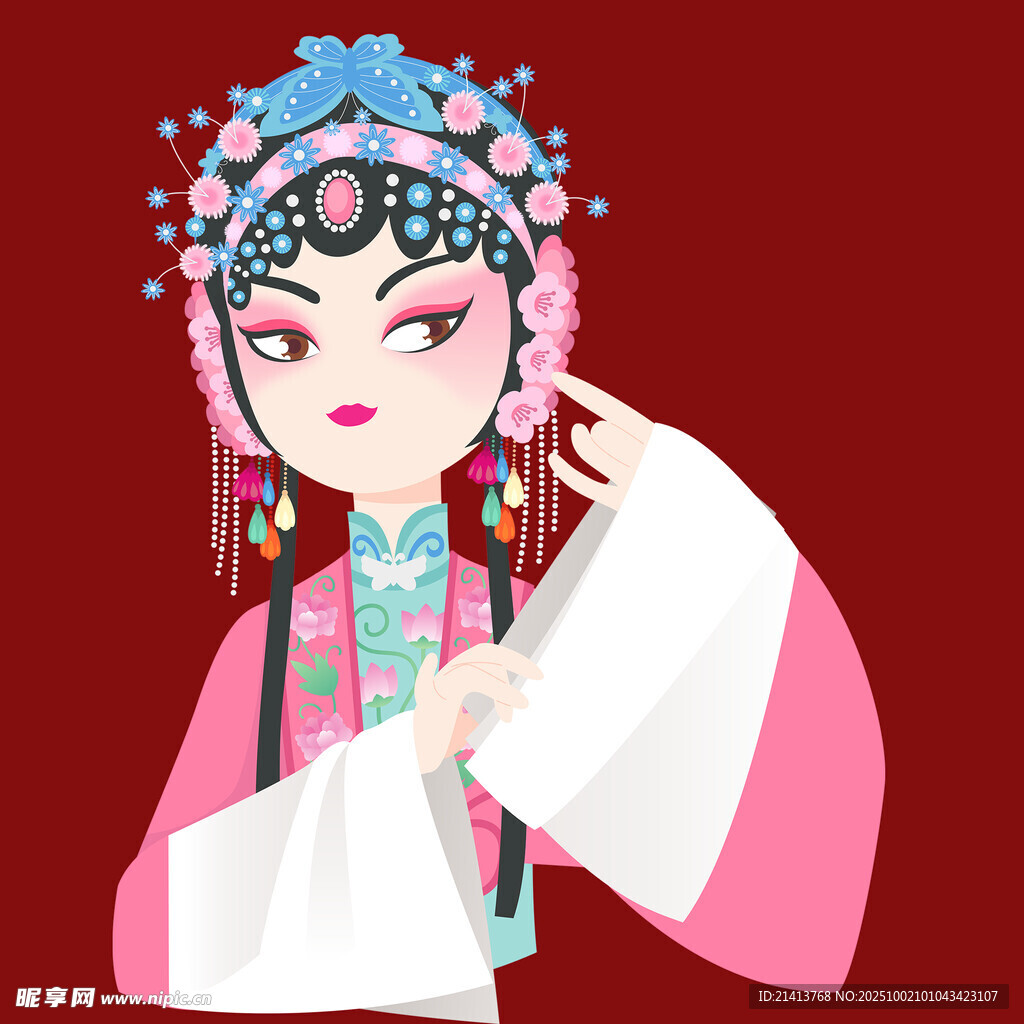 京剧扮相少女优雅动人