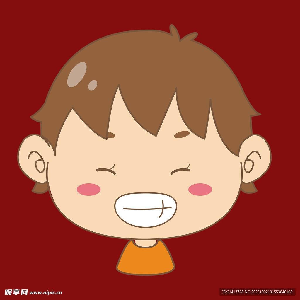 微笑小男孩卡通头像