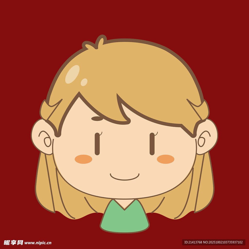 可爱金发女孩头像
