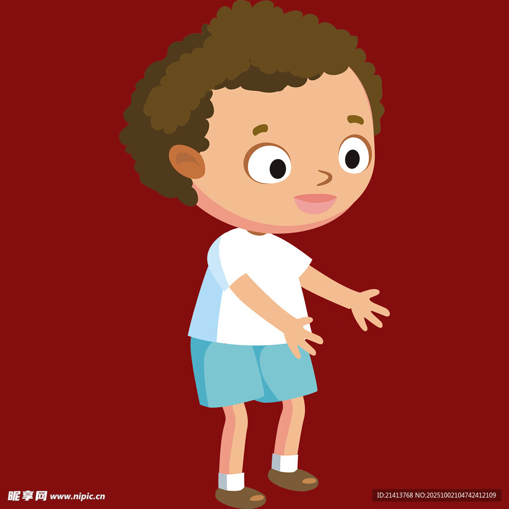 可爱小男孩张开双手