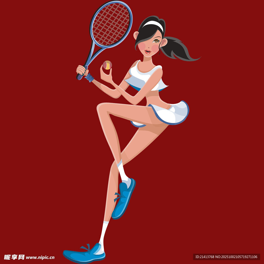 活力网球少女