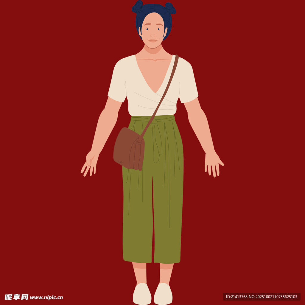 时尚女士穿搭展示
