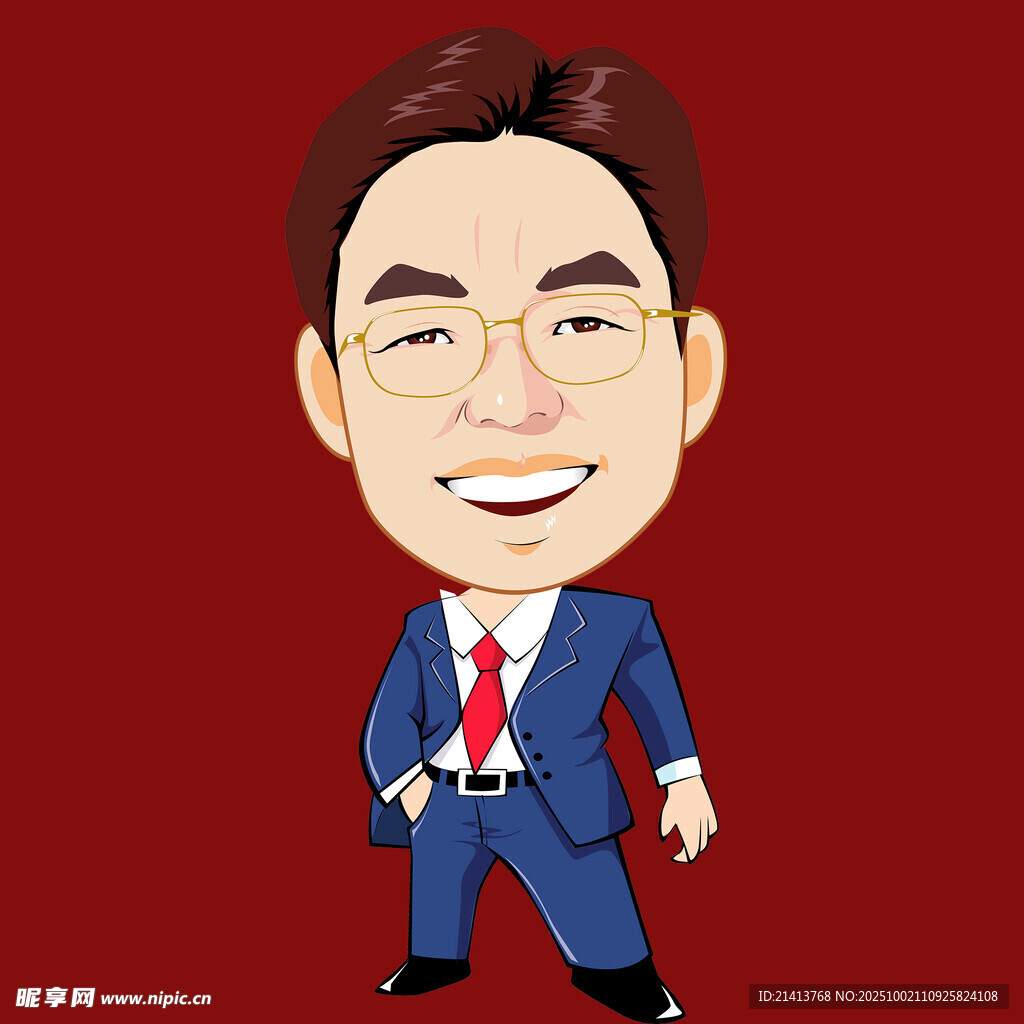 商务男士卡通形象