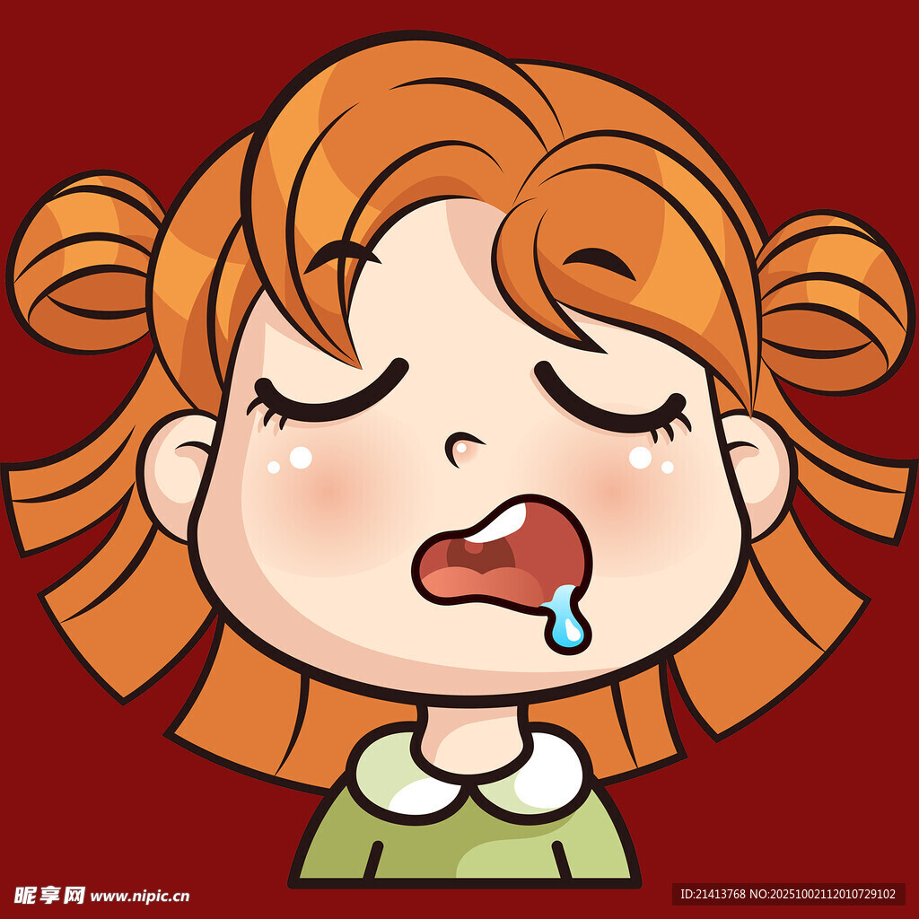 流泪的双马尾小女孩