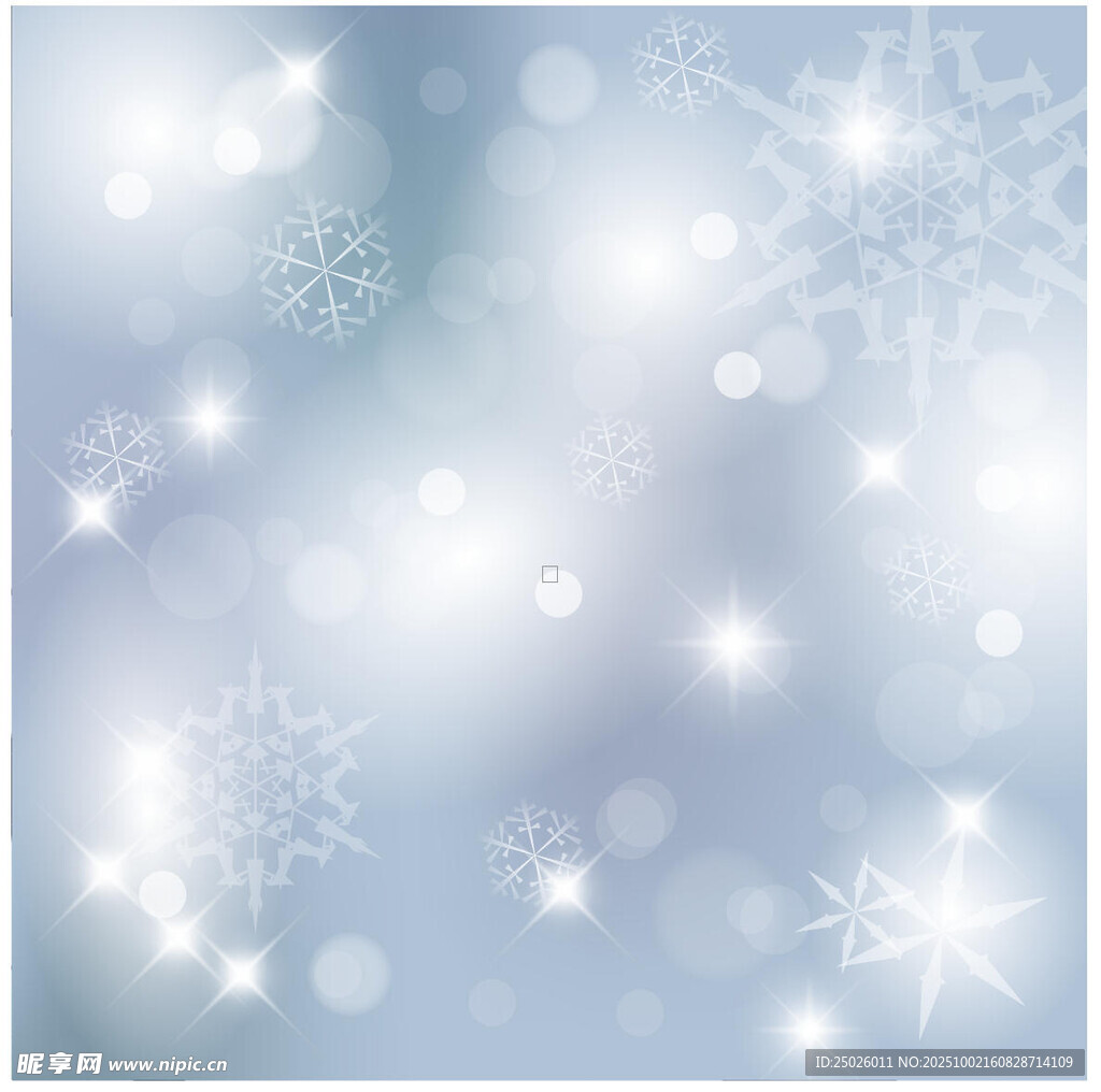 梦幻蓝色雪花背景图