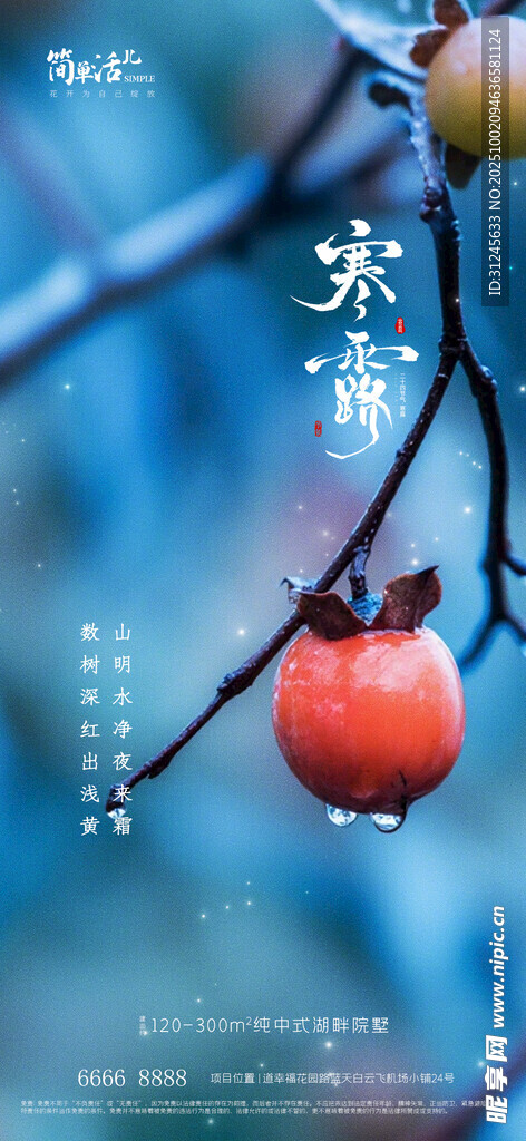 地产寒露海报