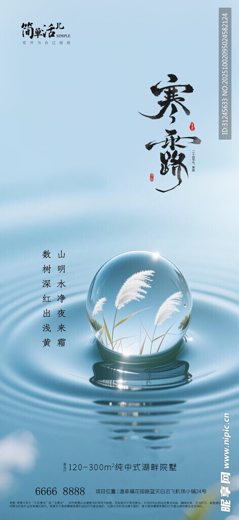 地产寒露海报