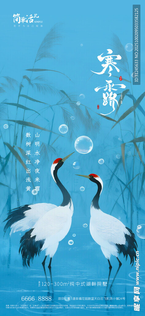 地产寒露海报