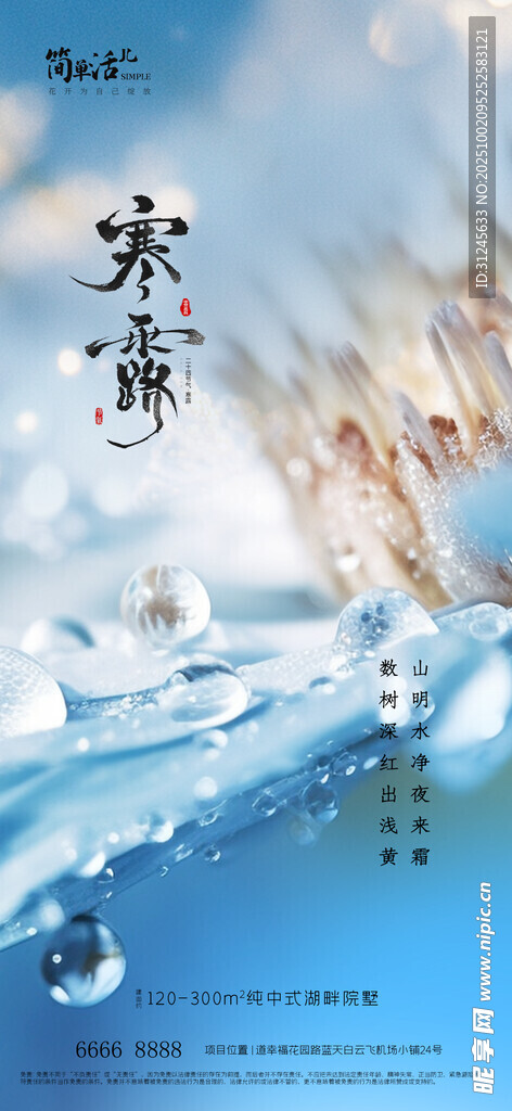 地产寒露海报
