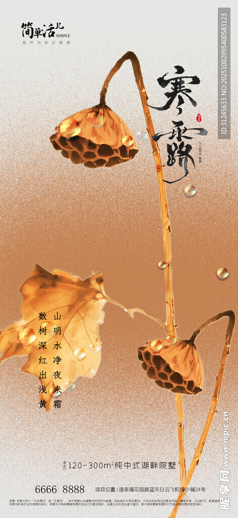 地产寒露海报