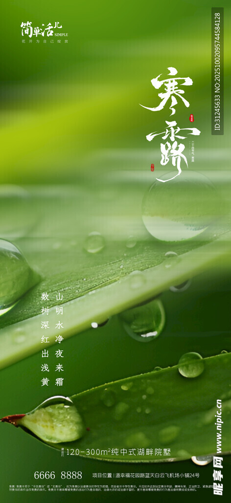地产寒露海报