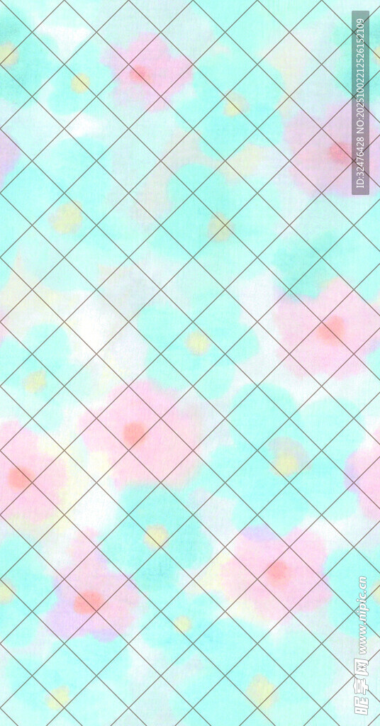 清新粉蓝几何图案背景