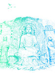 龙门石窟白描图