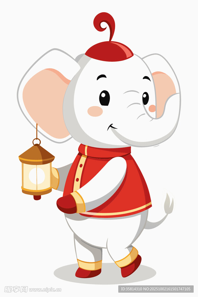 小象贺岁手提灯笼送吉祥