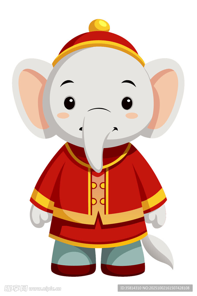红衣小象玩偶