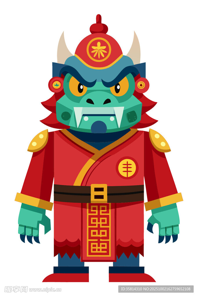 中式怪物角色传统服饰风