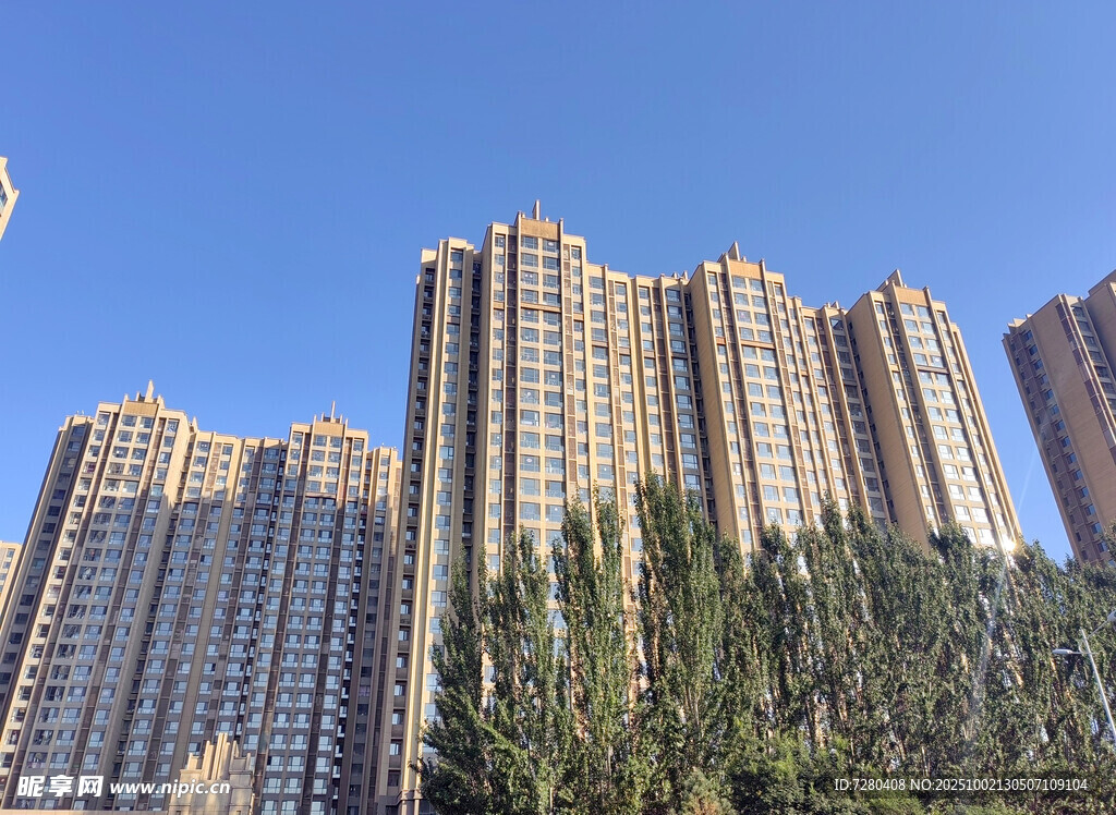 高楼林立的城市景观