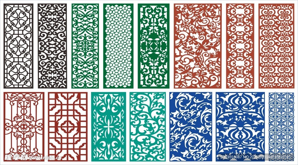 窗花 镂空花纹 屏风 隔断雕花