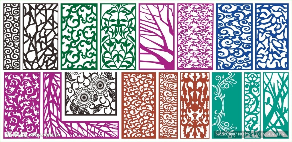 窗花 镂空花纹 屏风 隔断雕花