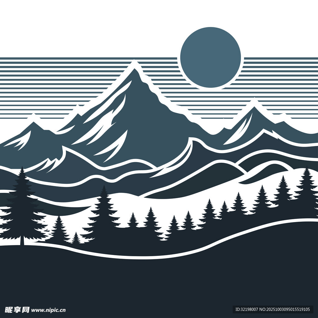 山间日出风景