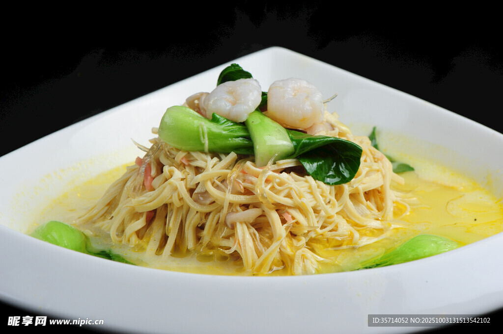 金汤鸡丝青菜美食佳肴