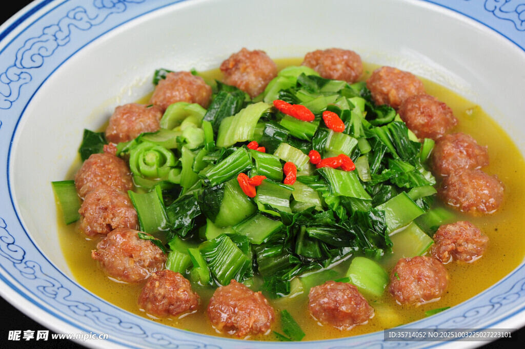 青菜烩肉丸