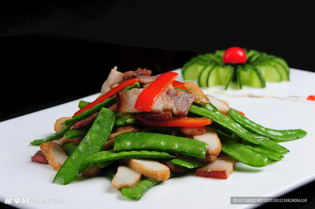 彩椒香菇炒豆角