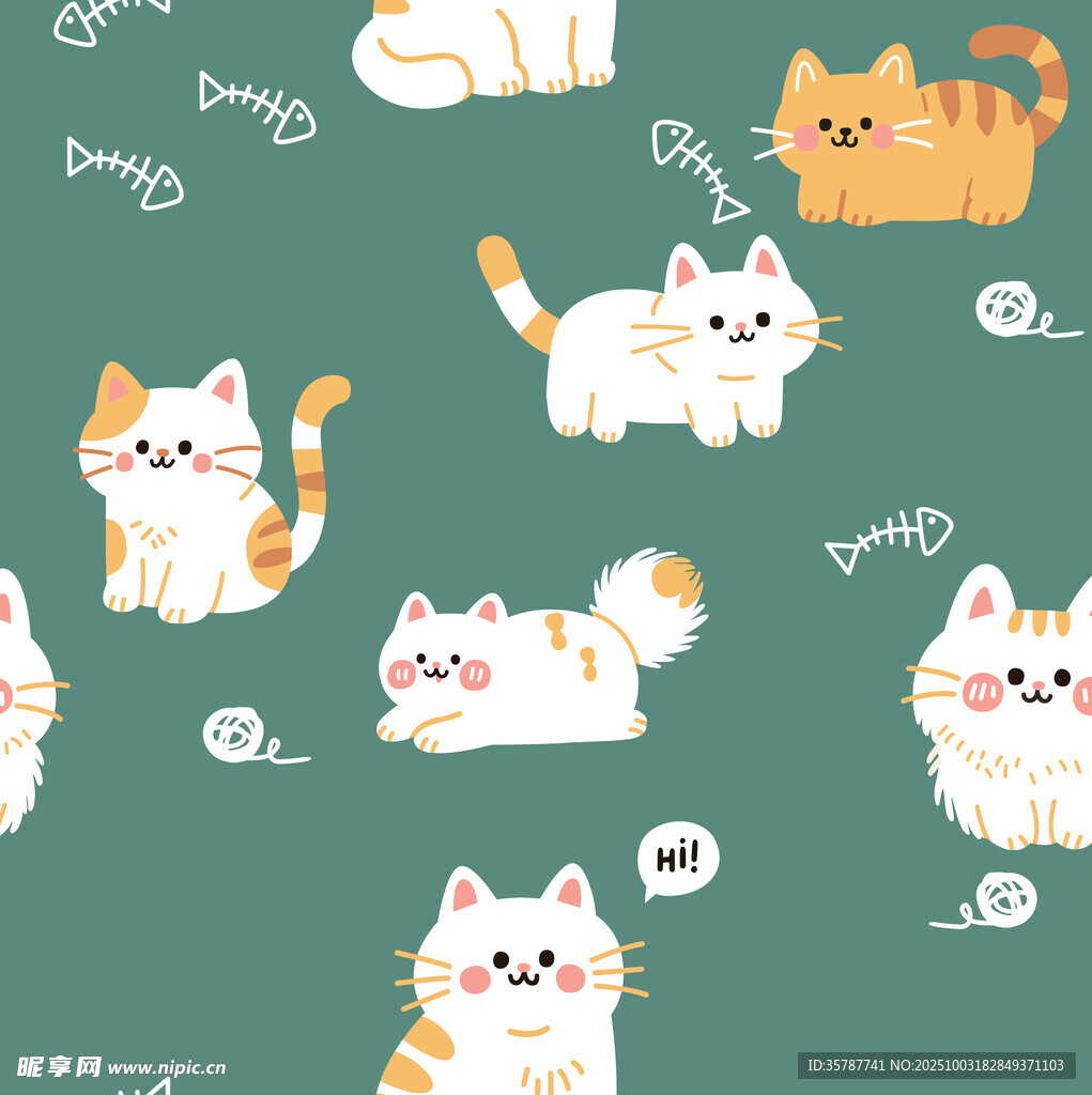 卡通猫咪图案
