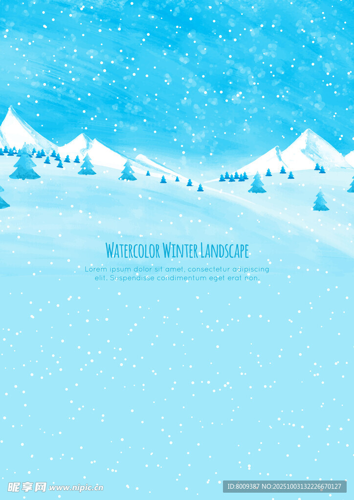 冬日雪景静谧的冰雪世界