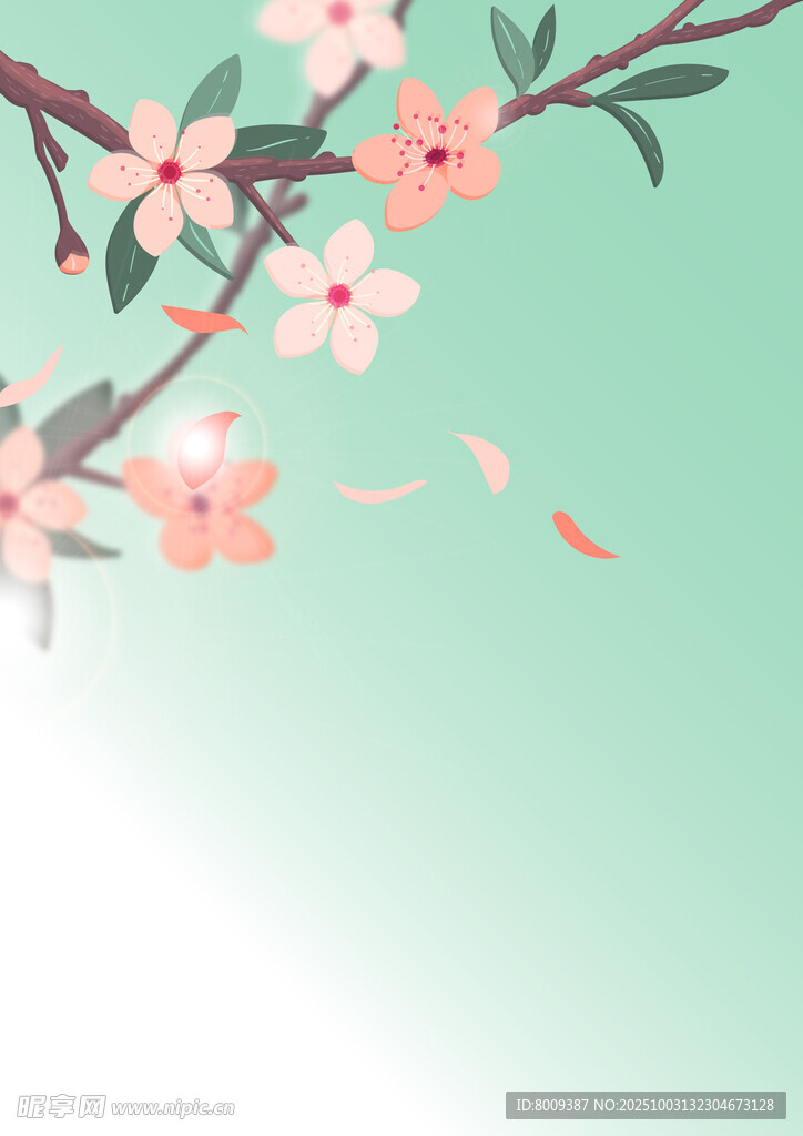 春日桃花枝淡雅好风光