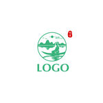 中式山水风格LOGO设计
