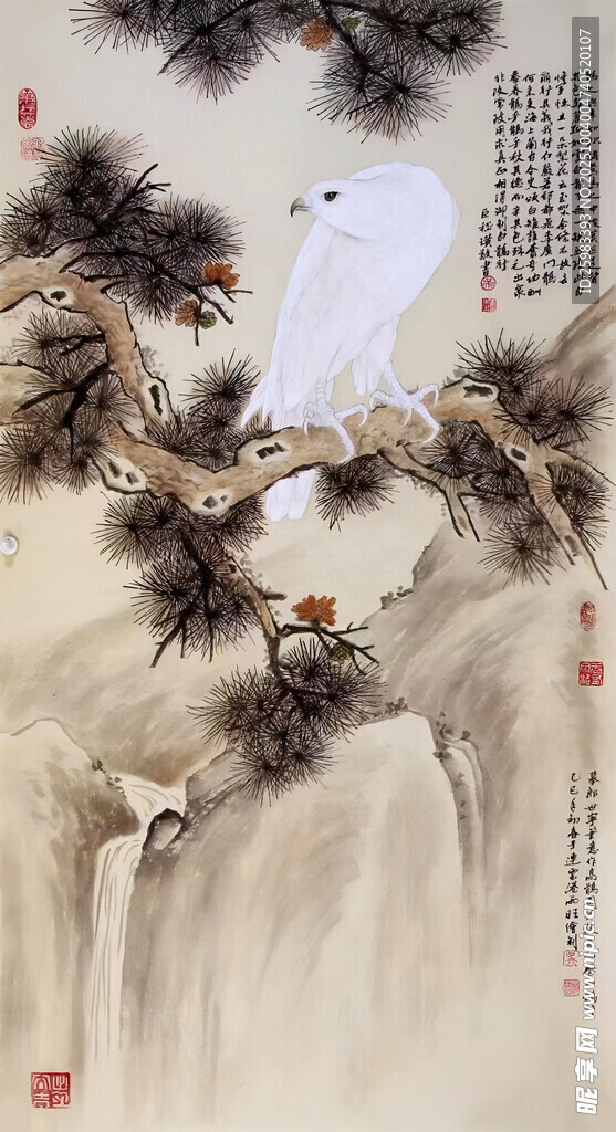 青松雄鹰图