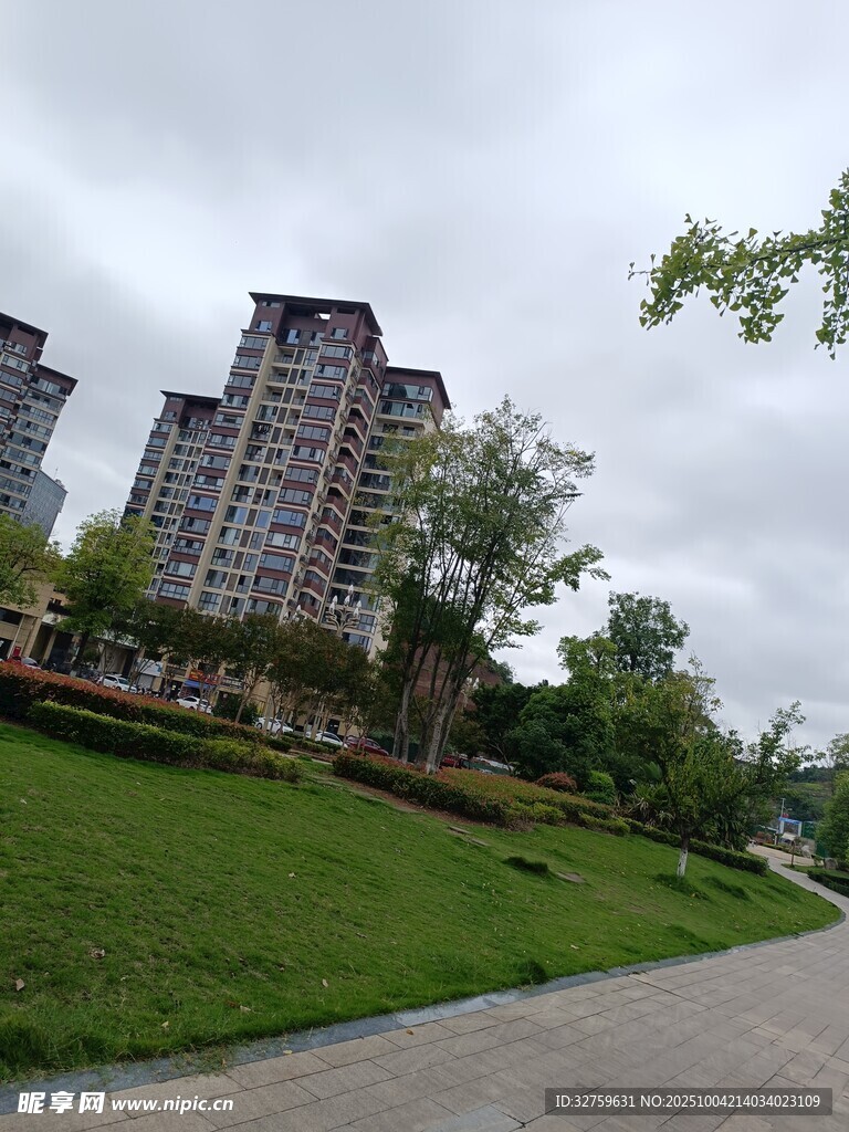 城市住宅区的绿地景观
