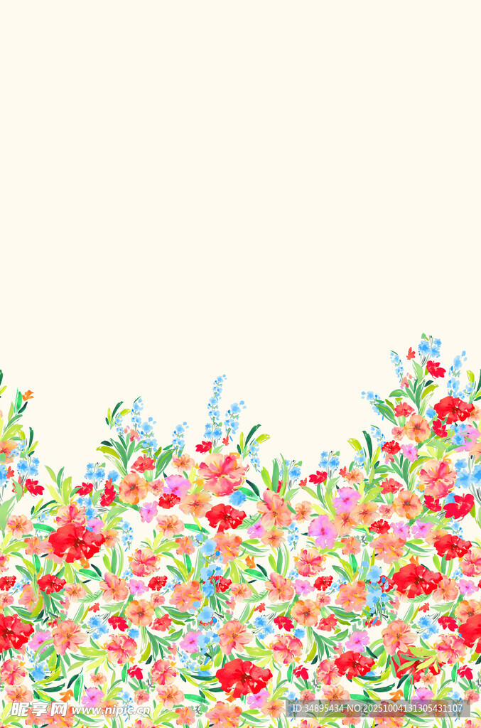 定位花 水彩花