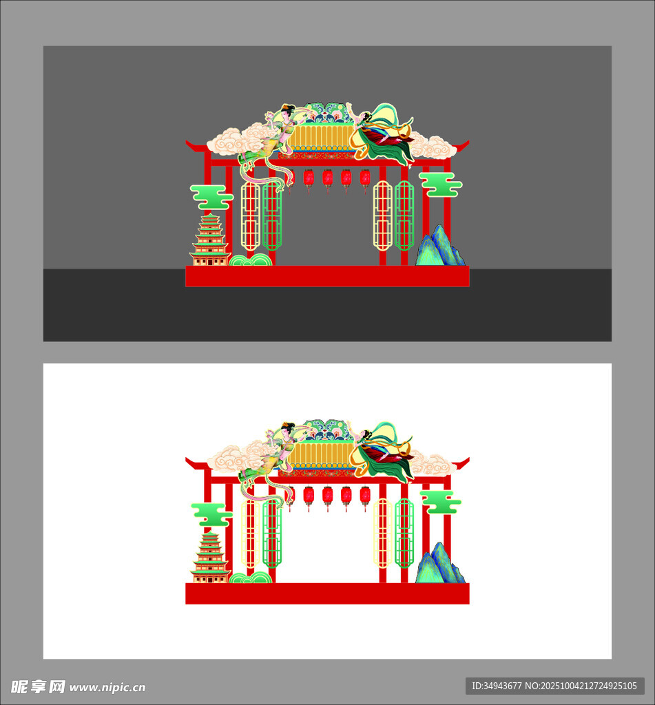 中式传统门楼设计图