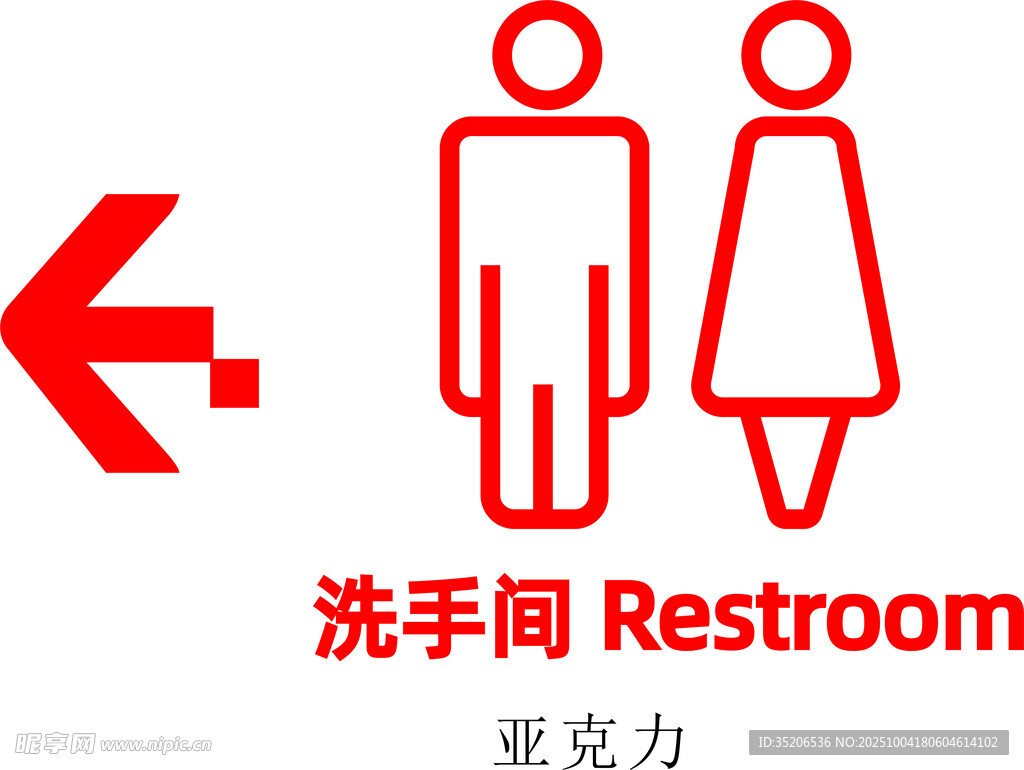 卫生间指示标识