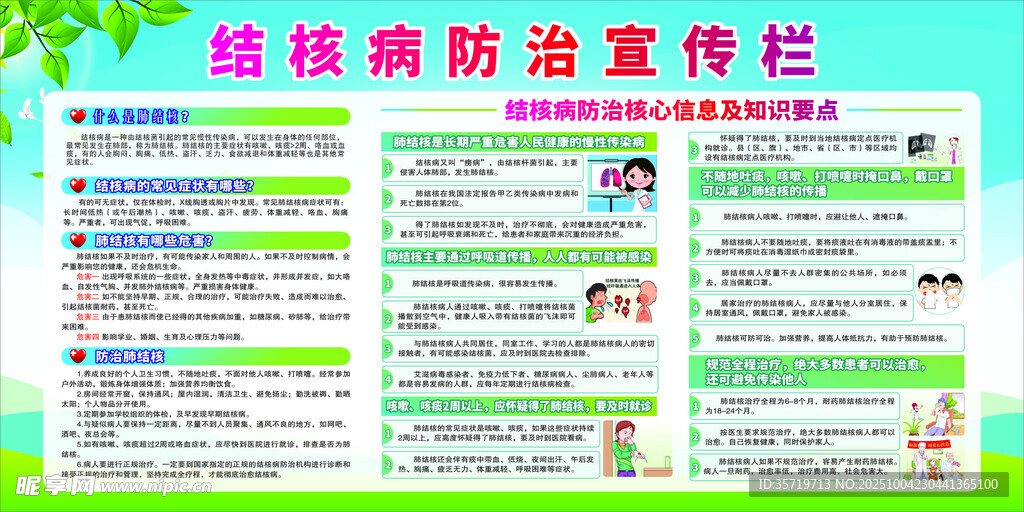 结核病防治宣传栏展示
