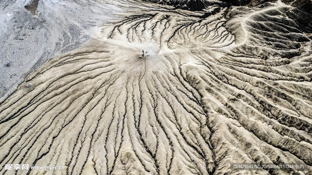 火山地貌纹理特写