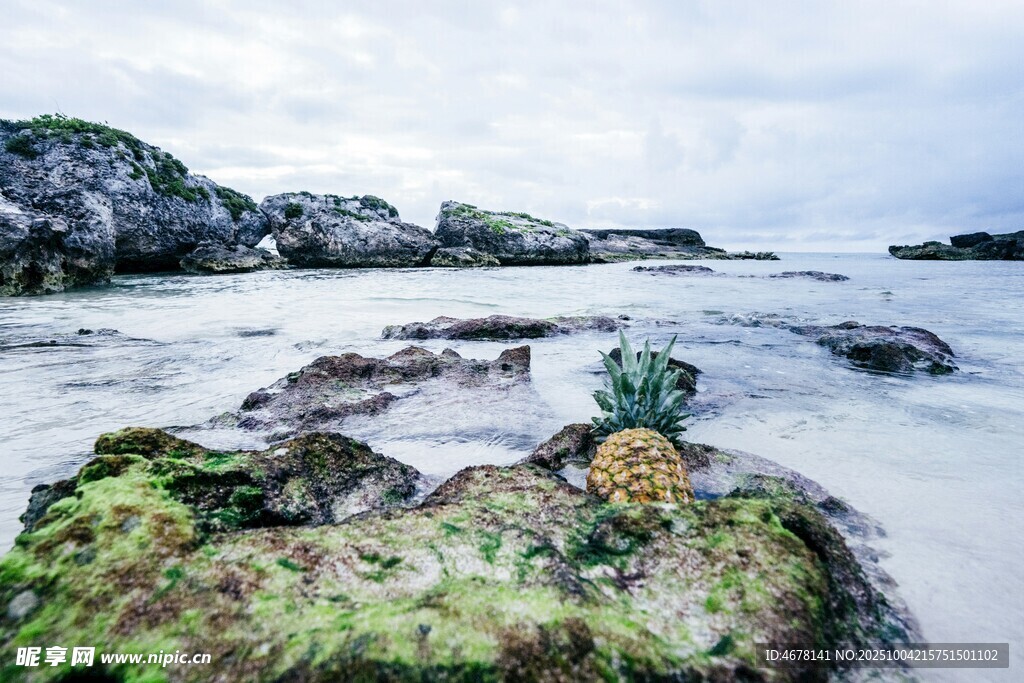 海边礁石景观