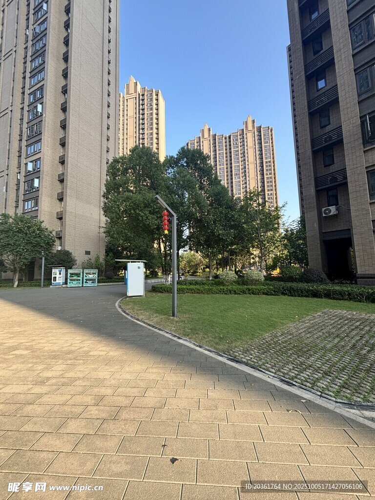城市住宅区的开阔景观