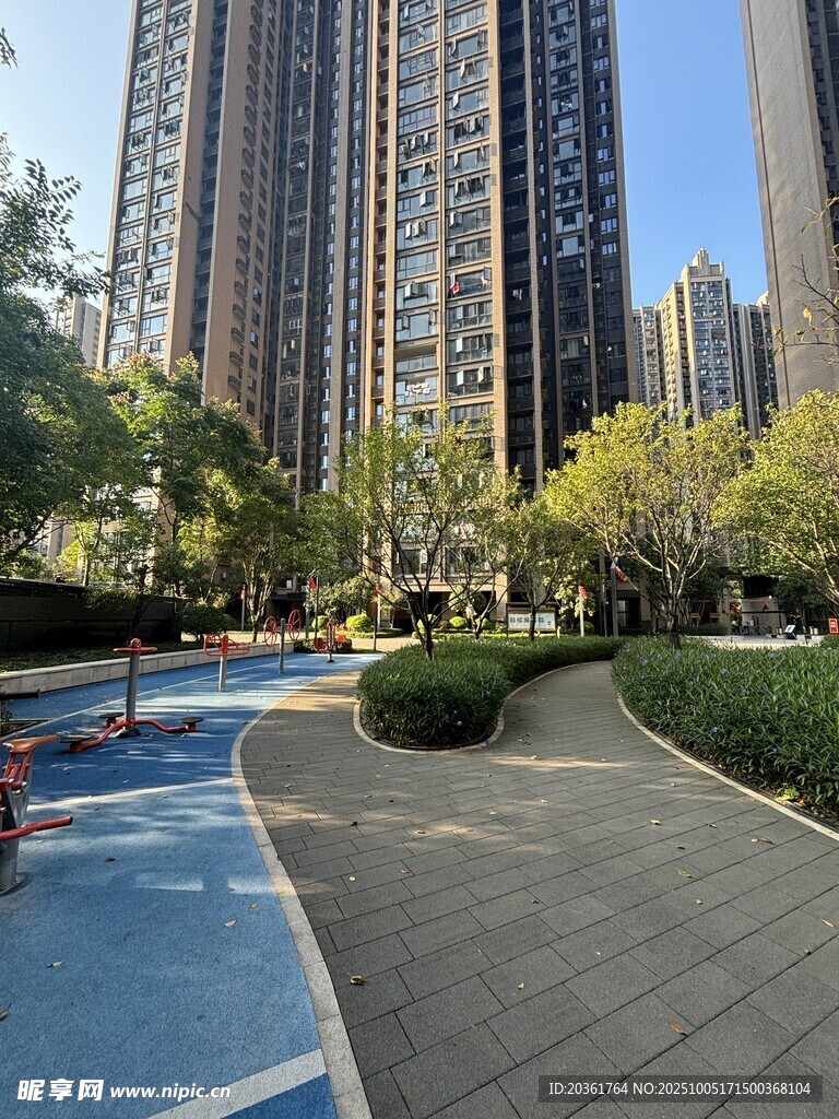 城市小区内的休闲景观