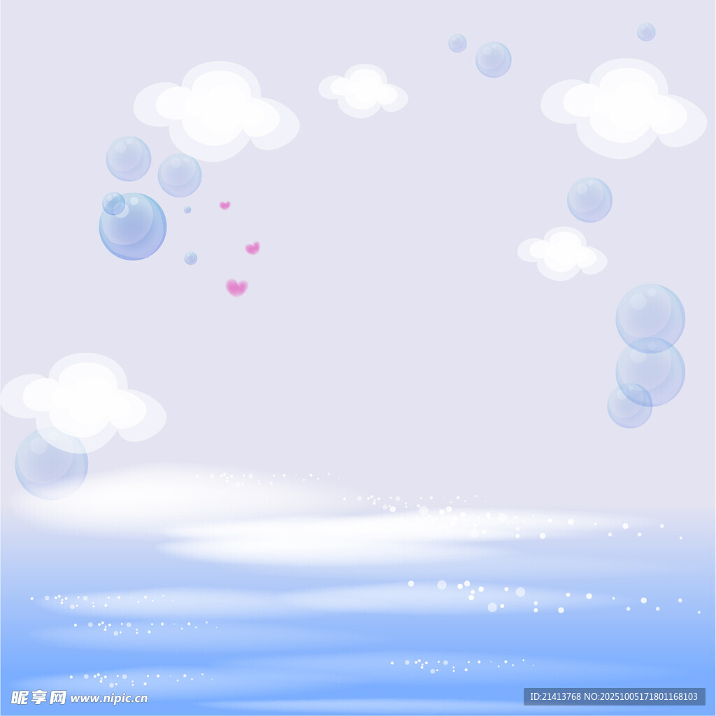 梦幻天空气泡背景图