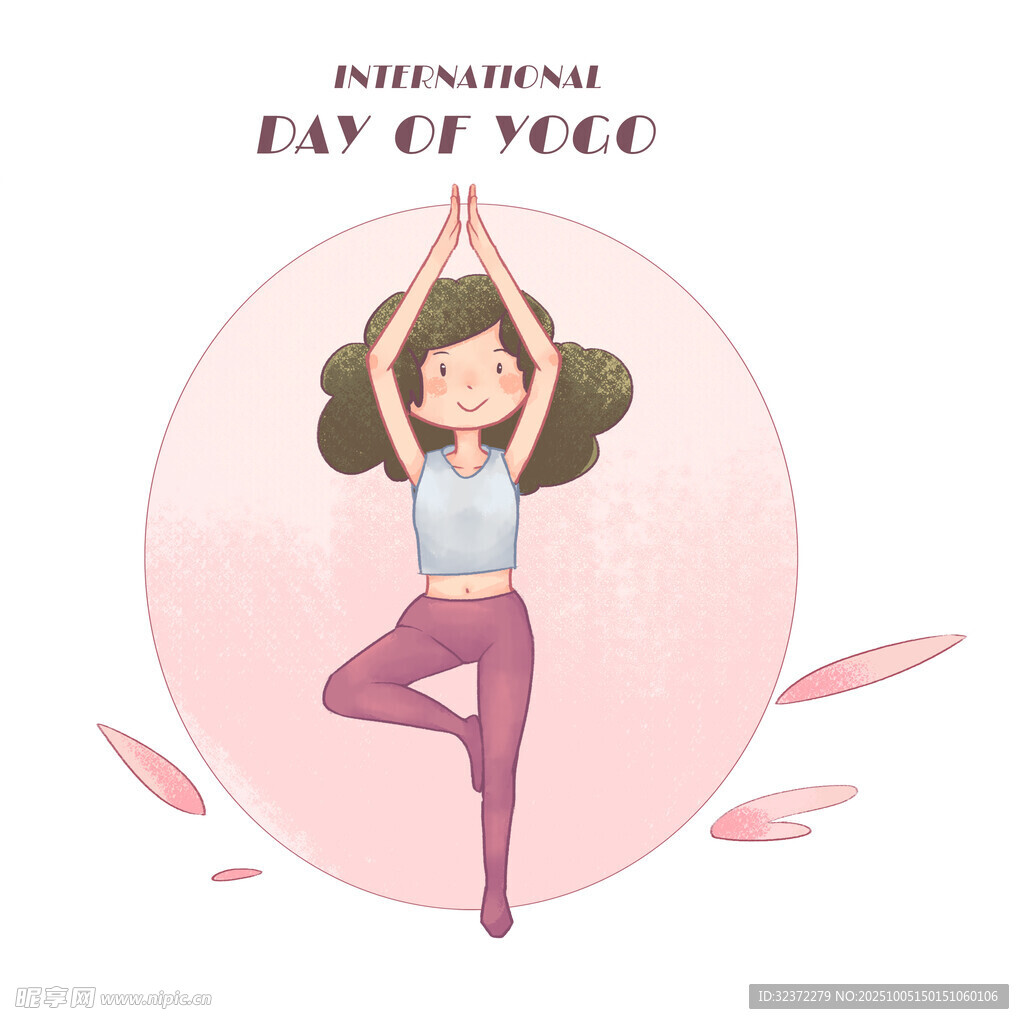 女孩优雅做瑜伽姿态展示