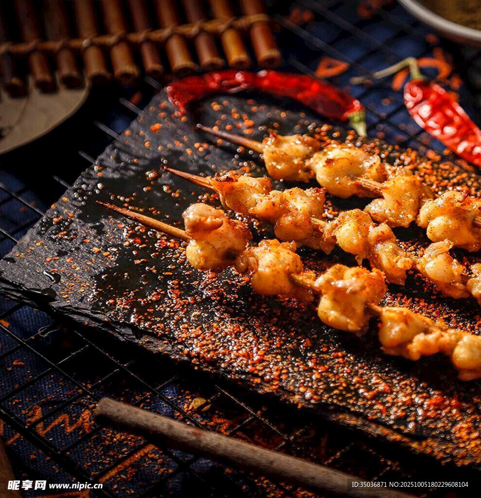 美味烤鸡肉串