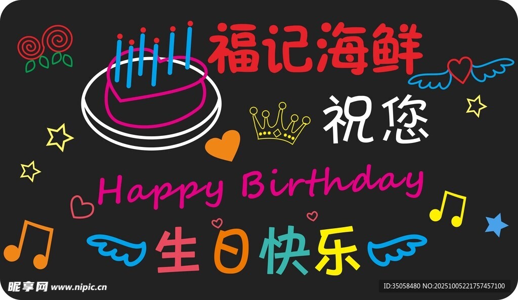 生日灯牌