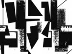 抽象几何黑白艺术图案