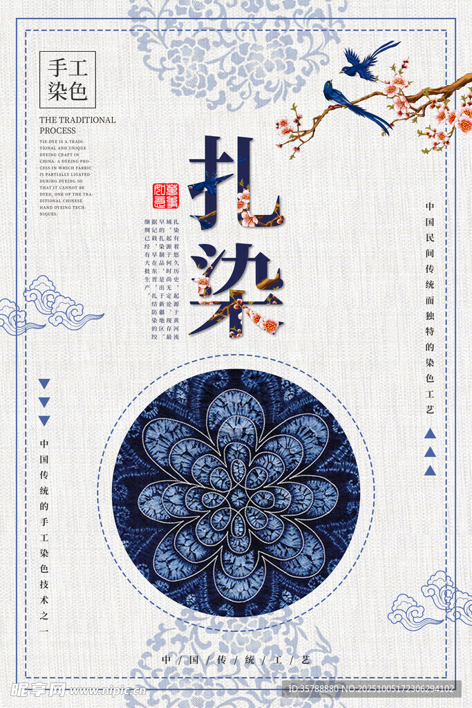 传统扎染艺术图案展示