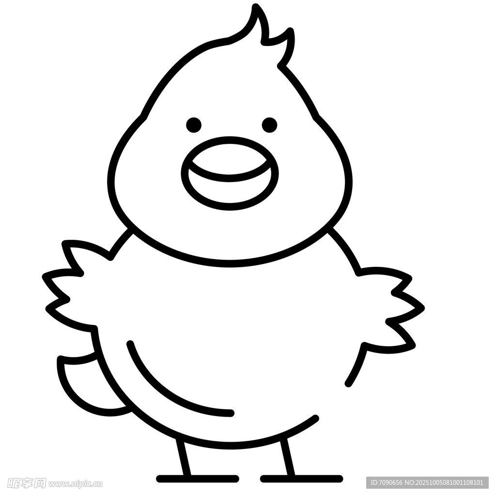 可爱小鸡简笔画形象